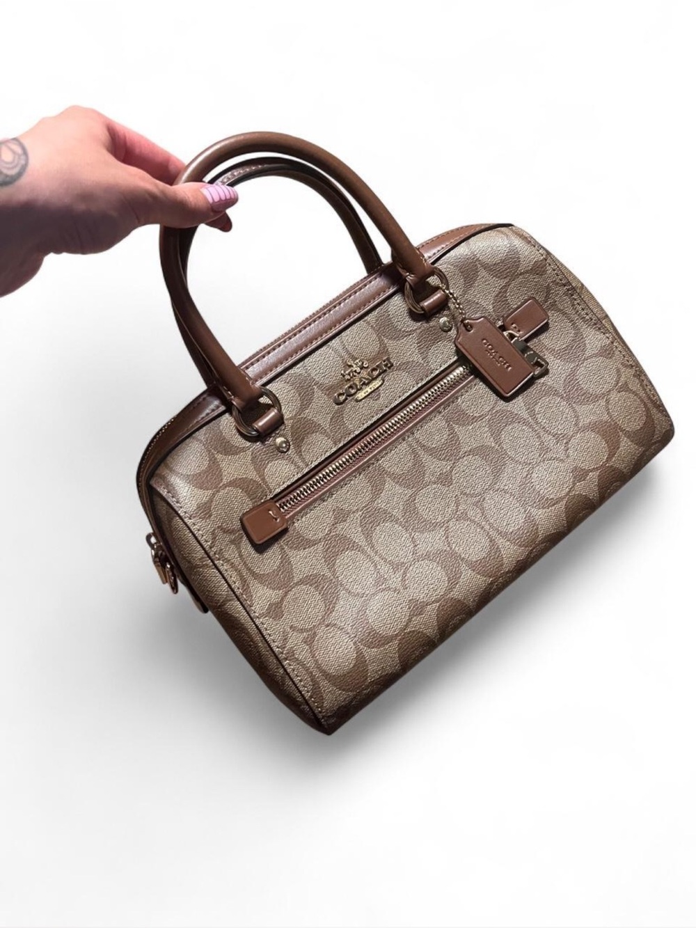✨ COACH ROWAN SATCHEL IN SIGNATURE CANVAS ✨